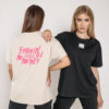 T-shirt Perla Varsav Classic Oversize Sand Black detal